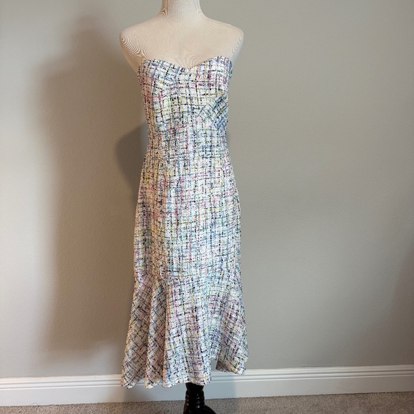 NWT Sam Edelman Confetti Strapless Dress Women’s Size 10 - Picture 1 of 7